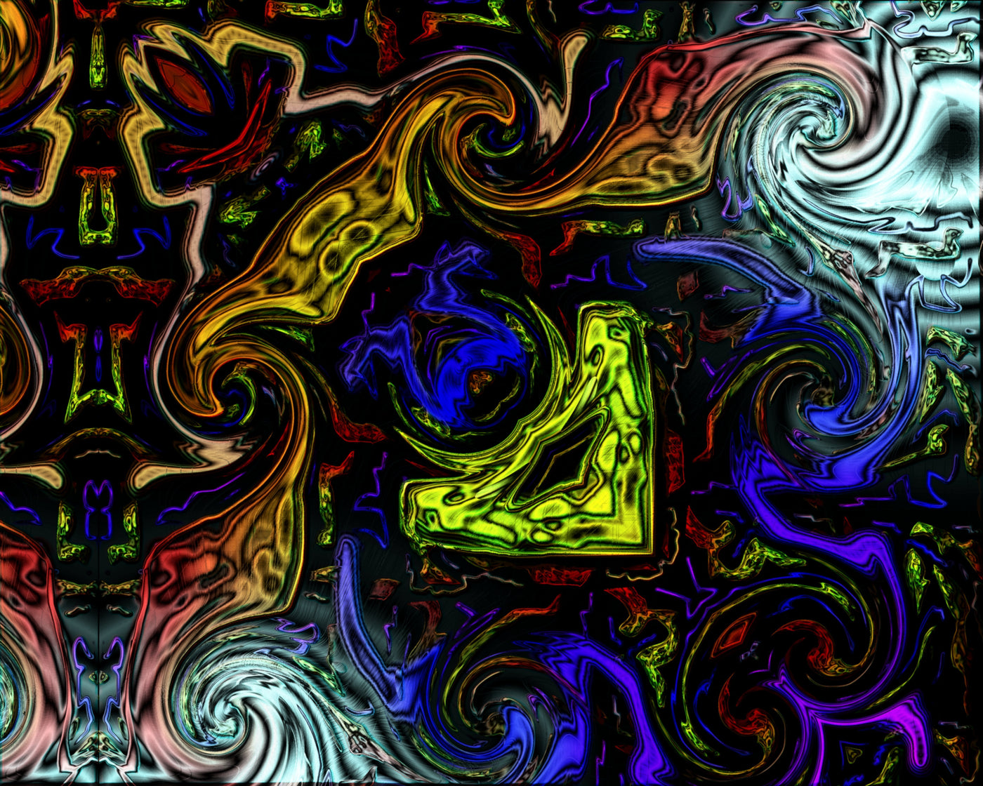 Evil Rides a Titan - Mark Humes Gallery Of Abstract Art